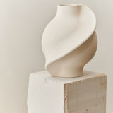 Ceramic Pirout Vase 02 Raw White