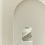 Ceramic Pirout Vase 02 Raw White